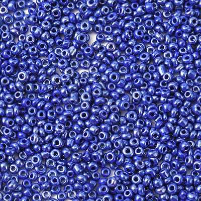 DIY Craft Beads 8/0 Opaque Colors Lustered Round Glass Seed Beads X-SEED-A012-3mm-128-1