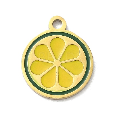 304 Stainless Steel Fruit Enamel Pendants LS-STAS-G362-04G-03-1