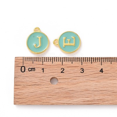 Golden Plated Alloy Enamel Charms ENAM-S118-05-M-1
