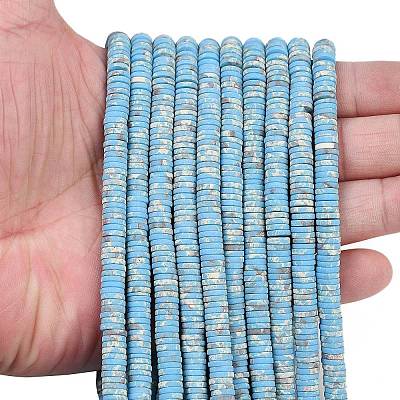 Dyed Synthetic Imperial Jasper Beads Strands G-A272-C06-02-1
