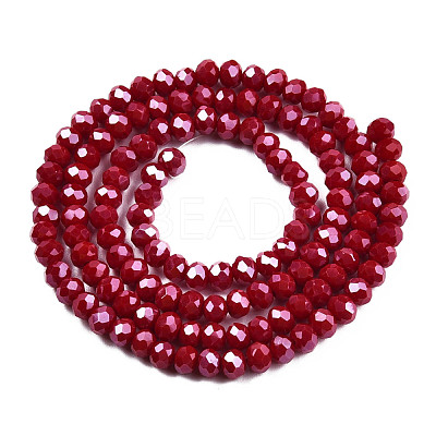 Electroplate Glass Beads Strands EGLA-A034-P4mm-A22-1