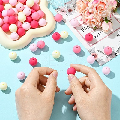 Rubberized Style Opaque Acrylic Beads MACR-CJC0009-02E-1