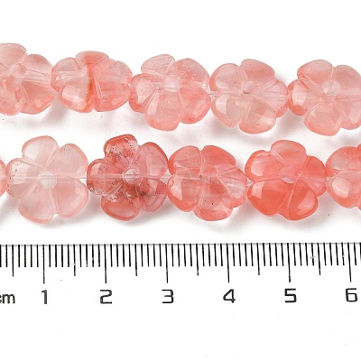 Cherry Quartz Glass Beads Strands G-H023-B10-01-1