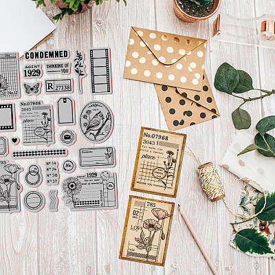 Rubber Clear Stamps DIY-WH0251-009-1