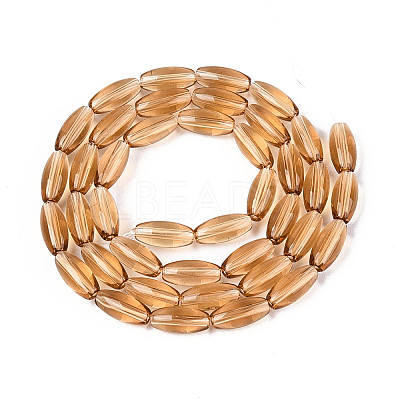 Transparent Glass Beads Strands GLAA-T028-15T-02-1