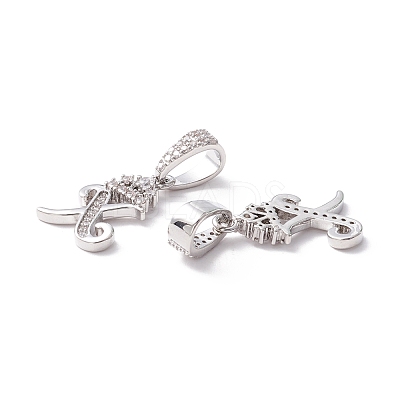 Eco-Friendly Brass Micro Pave Cubic Zirconia Pendants KK-K265-01P-X-1