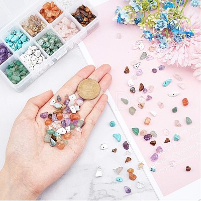 Natural & Synthetic Mixed Gemstone Chip Beads G-AR0001-17-1