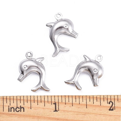 Tarnish Resistant Dolphin 304 Stainless Steel Pendants X-STAS-I045-29-1