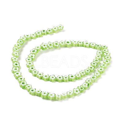 Handmade Millefiori Glass Bead Strands LAMP-J035-4mm-13-1