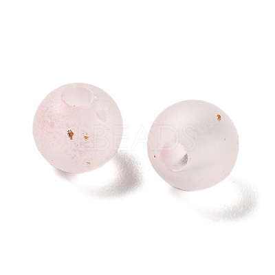 Frosted Transparent Acrylic Beads OACR-F013-12C-1