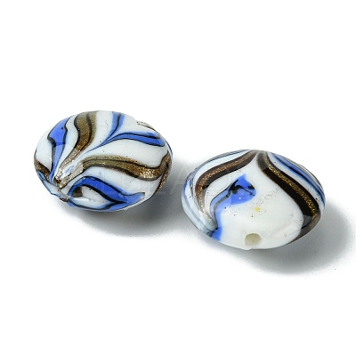 Handmade Gold Sand Lampwork Beads FOIL-B001-02B-1