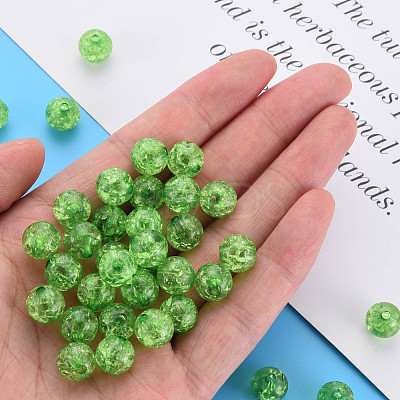 Transparent Crackle Acrylic Beads MACR-S373-66C-N19-1