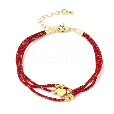 Polyester Multi-Strand Bracelets FB-CBA983F-02G-06-1