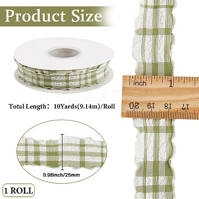 Cloth Plaid Ribbon OCOR-WH20071-001E-1