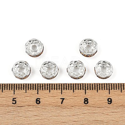 Brass Grade A Rhinestone Spacer Beads RB-A014-Z8mm-17S-1