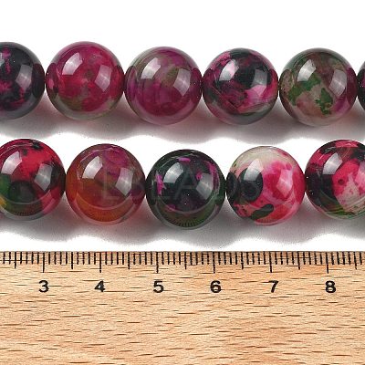 Natural Multi-Color Agate Beads Strands G-A261-B13-14mm-1