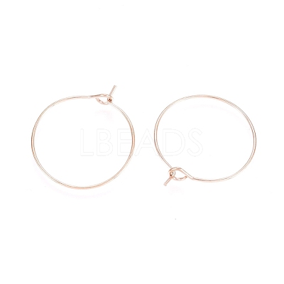 Ion Plating(IP) 316L Surgical Stainless Steel Hoop Earring Findings STAS-D164-05RG-1