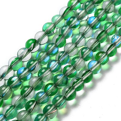 Synthetic Moonstone Beads Strands G-P528-J01-14-1