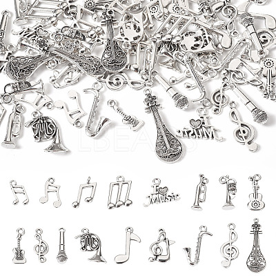 68Pcs 17 Styles Tibetan Style Alloy Pendants FIND-TA0006-19-1