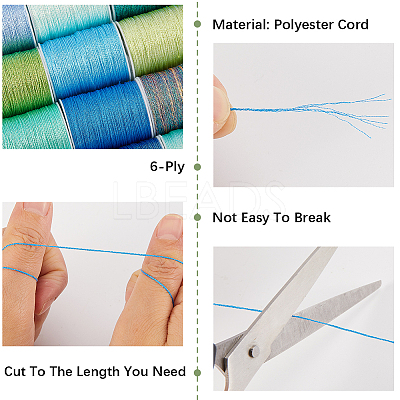 12 Rolls 12 Colors Metallic Sewing Thread OCOR-CY0002-02D-1