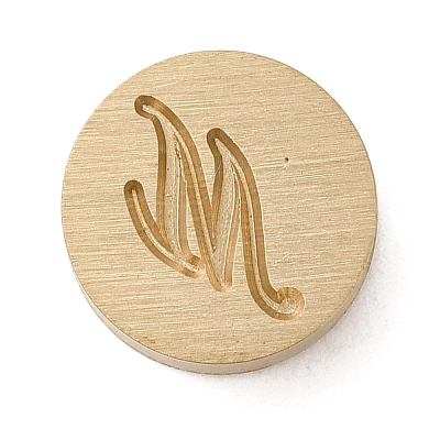 Golden Tone Brass Letter Stamps KK-R005-01M-1