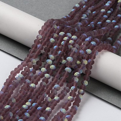 Transparent Glass Beads Strands EGLA-A044-T2mm-MB13-1