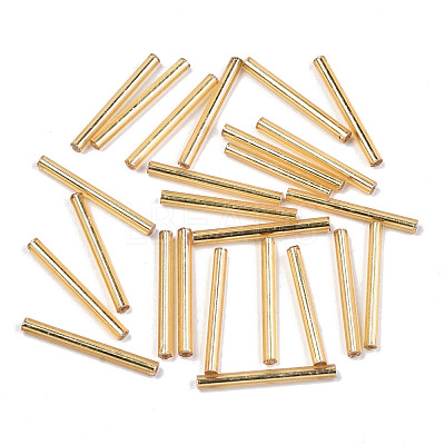 Electroplate Glass Bugle Beads SEED-S043-02B-01-1