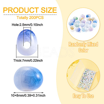 200Pcs Handmade Porcelain Beads PORC-TA0001-61D-1