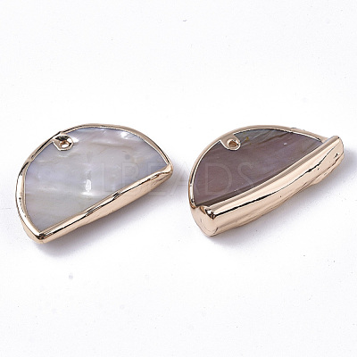Natural Freshwater Shell Pendants SHEL-N026-13-1