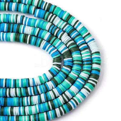 Handmade Polymer Clay Beads Strands CLAY-R089-6mm-T02B-1