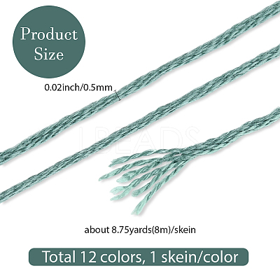 6-Ply Polyester Embroidery Floss OCOR-WH20074-01A-01-1