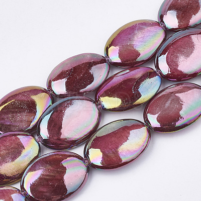 AB Color Freshwater Shell Beads Strands SHEL-S274-39B-1