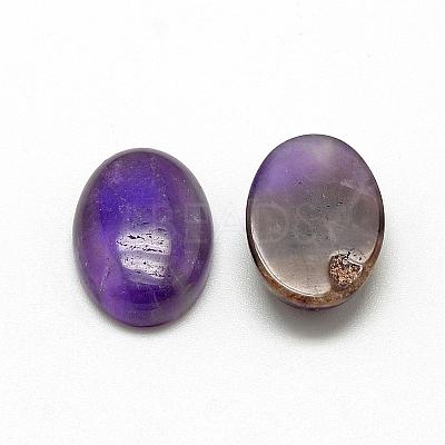 Natural Amethyst Cabochons G-R415-13x18-30-1