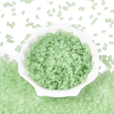FGB Frosted Transparent Glass Seed Beads SEED-N013-05A-08-1