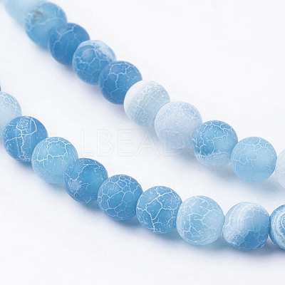 Natural Crackle Agate Beads Strands G-G055-4mm-M-1