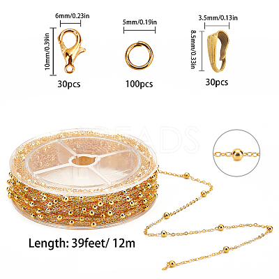 Brass Coated Iron Cable Chains Set CH-SC0001-01G-1