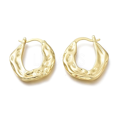 Brass Hoop Earrings EJEW-H104-17G-1