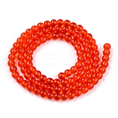 Transparent Glass Beads Strands GLAA-T032-T4mm-09-1