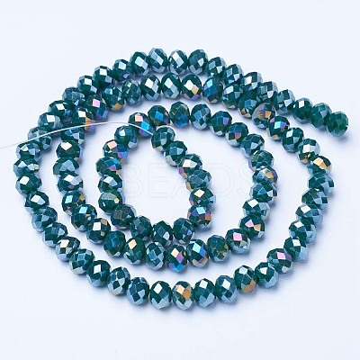 Electroplate Glass Beads Strands EGLA-A044-P4mm-B12-1