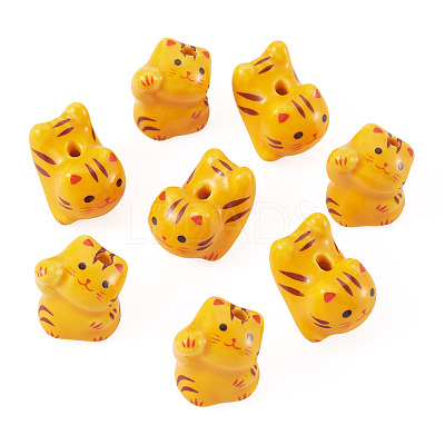 8Pcs 2 Styles Handmade Porcelain Beads PORC-TA0001-82-1