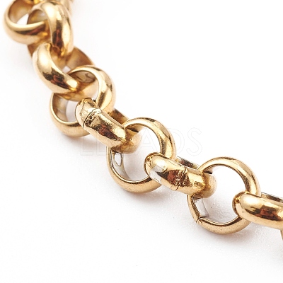 Women's 304 Stainless Steel Rolo Chain Bracelets BJEW-JB05995-01-1