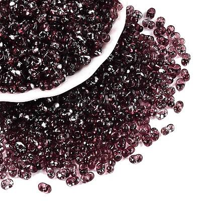 Picasso Spray Painted Glass Seed Beads SEED-T006-04-21-1