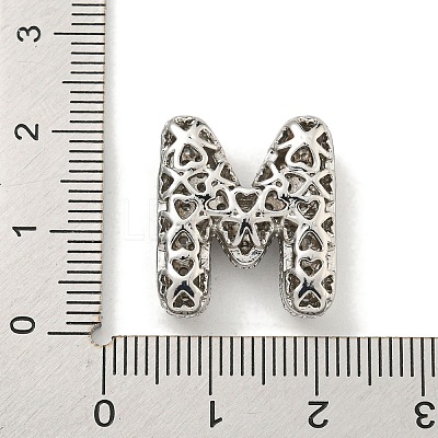 Platinum Plated Brass Micro Pave Cubic Zirconia Pendants KK-L073-001P-M-1