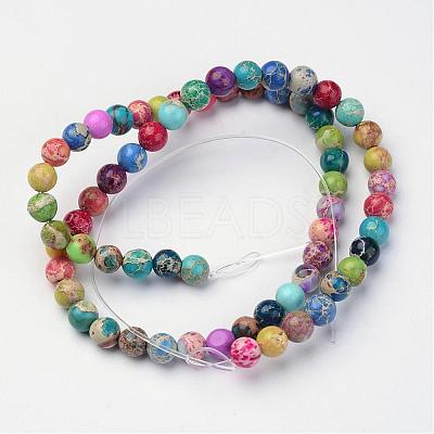 Natural Imperial Jasper Beads Strands G-I122-4mm-14-1
