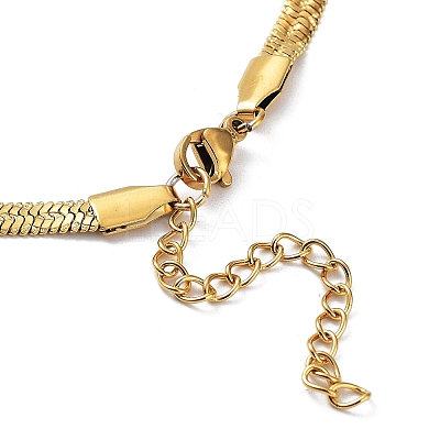 304 Stainless Steel Herringbone Chain Necklaces NJEW-P282-02G-1