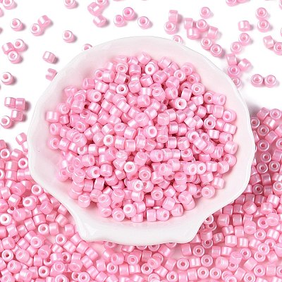 Baking Paint Pearlized Glass Seed Beads SEED-T008-03H-1