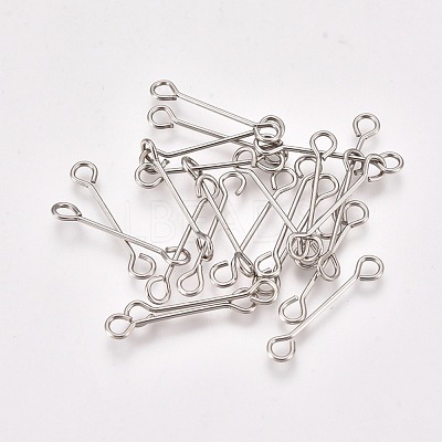 Non-Tarnish 304 Stainless Steel Eye Pins STAS-L247-007B-P-1