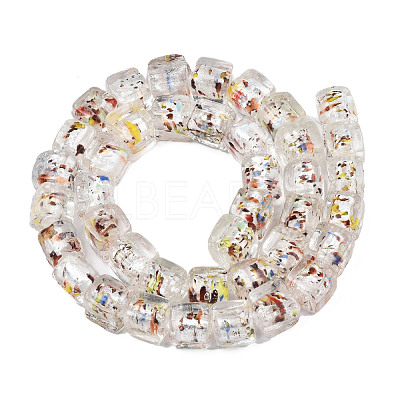 Handmade Silver Foil Lampwork Beads FOIL-N004-01A-08-1