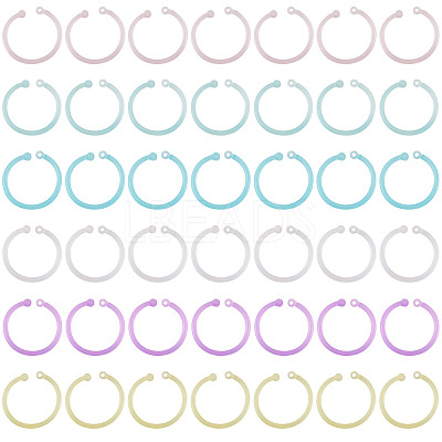 150Pcs 6 Colors Plastic Loose Leaf Book Binder Hinged Rings FIND-TA0010-54A-1