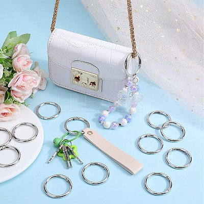 Zinc Alloy Spring Gate Rings FIND-SP0001-08D-1